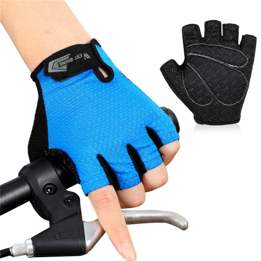 WEST BIKING YP0211218 Cycling Breathable Short Gloves Non-Slip Half Finger Gloves, Size: XL(Blue) - Cycling Gloves by WEST BIKING | Online Shopping South Africa | PMC Jewellery | Buy Now Pay Later Mobicred