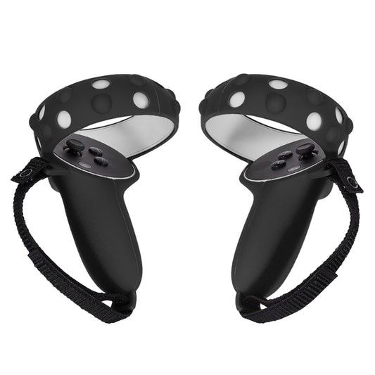 2 Sets GS092 Handle Controller Silicone Protective Cover Anti-Fall And Anti-Lost All-Inclusive Cover For Oculus Quest 2(Black) - VR Accessories by PMC Jewellery | Online Shopping South Africa | PMC Jewellery | Buy Now Pay Later Mobicred