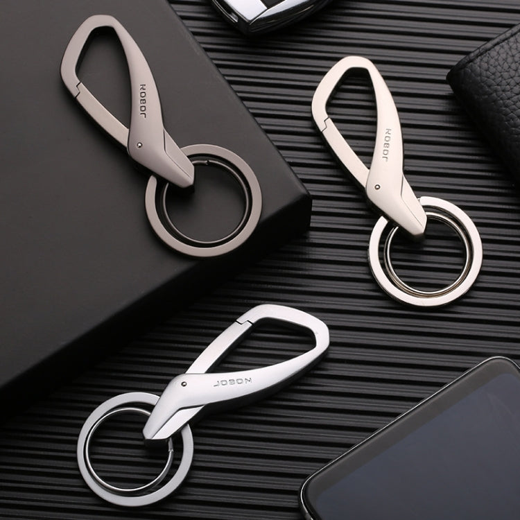 JOBON ZB-197 Car Waist Hanging Keychain Double Ring Metal Keychain(Black) - Key Rings by JOBON | Online Shopping South Africa | PMC Jewellery