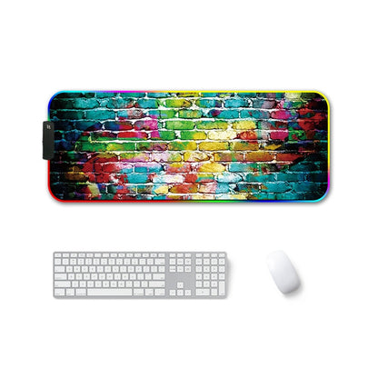 250x350x3mm F-01 Rubber Thermal Transfer RGB Luminous Non-Slip Mouse Pad(Colorful Brick) - Mouse Pads by PMC Jewellery | Online Shopping South Africa | PMC Jewellery | Buy Now Pay Later Mobicred