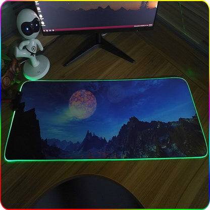 260x390x3mm F-01 Rubber Thermal Transfer RGB Luminous Non-Slip Mouse Pad(Ice Lend) - Mouse Pads by PMC Jewellery | Online Shopping South Africa | PMC Jewellery | Buy Now Pay Later Mobicred