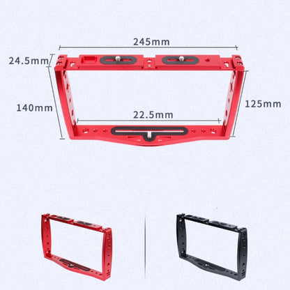 Diving Dual Handheld Grip Bracket Stabilizer Extension Phone Clamp Camera Rig Cage Underwater Case for GoPro HERO9 /8 /7, Colour: Red - Camera Cage by PMC Jewellery | Online Shopping South Africa | PMC Jewellery | Buy Now Pay Later Mobicred