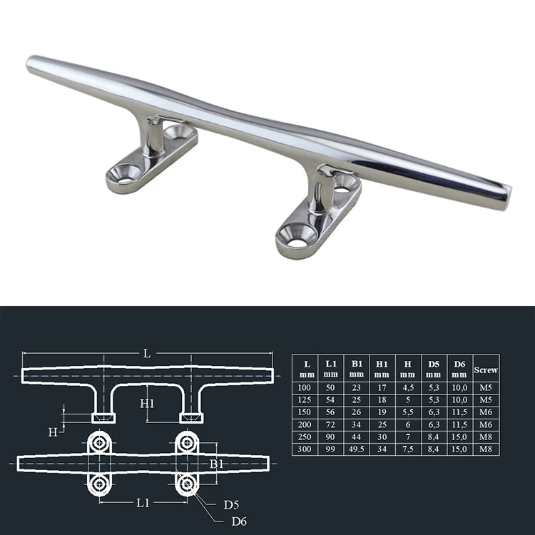 316 Stainless Steel Heavy Round Cable Bolt Yacht Bollard Shofar Pile For Boat, Specification: 200mm 8inch - Marine Accessories & Parts by PMC Jewellery | Online Shopping South Africa | PMC Jewellery | Buy Now Pay Later Mobicred