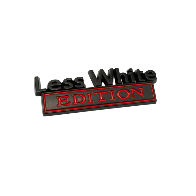 2 PCS Car Metal Leaf Board Label Less White Edition Modified Body Labeling(Black Red) - Decorative Sticker by PMC TechLife | Online Shopping South Africa | PMC TechLife | Buy Now Pay Later Mobicred