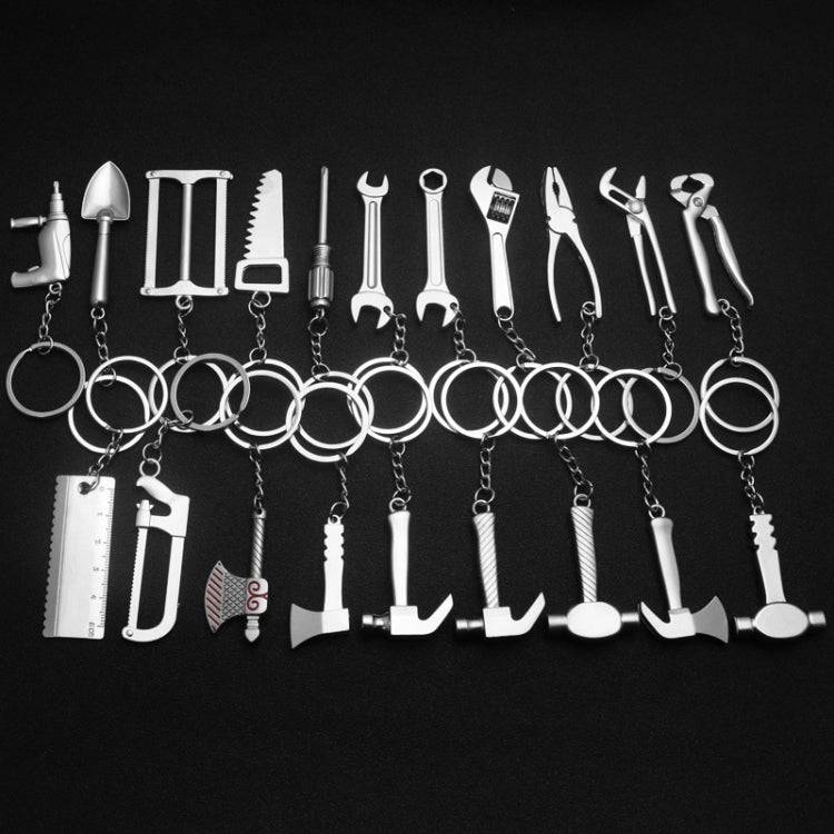 10 PCS Tool Metal Keychain Car Key Ring Pendant, Colour: H-397 Axe Claw Hammer - Key Rings by PMC Jewellery | Online Shopping South Africa | PMC Jewellery | Buy Now Pay Later Mobicred