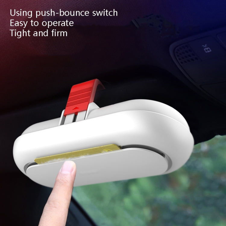 Car Glasses Case Multi-Function Automobile Inner Visor Storage Card(Black) - free shipping - PMC Jewellery - Order now!
