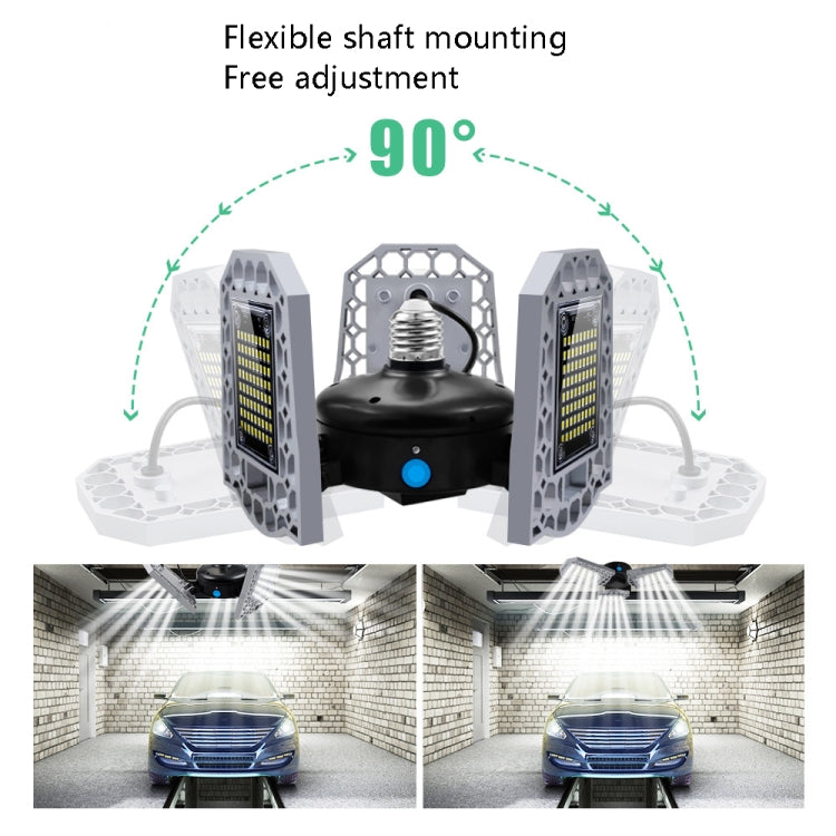 60W LED Industrial Mining Light Waterproof Light Sensor Folding Tri-Leaf Garage Lamp(Warm White Light) - Special Engineering Lighting by PMc TechLife | Online Shopping South Africa | PMc TechLife | Buy Now Pay Later Mobicred