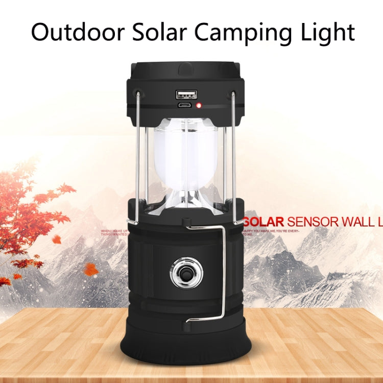 5803 Solar Camping Lamp Outdoor LED Emergency Portable Light Support USB Output(Blue) - Camping Lighting by PMC Jewellery | Online Shopping South Africa | PMC Jewellery | Buy Now Pay Later Mobicred