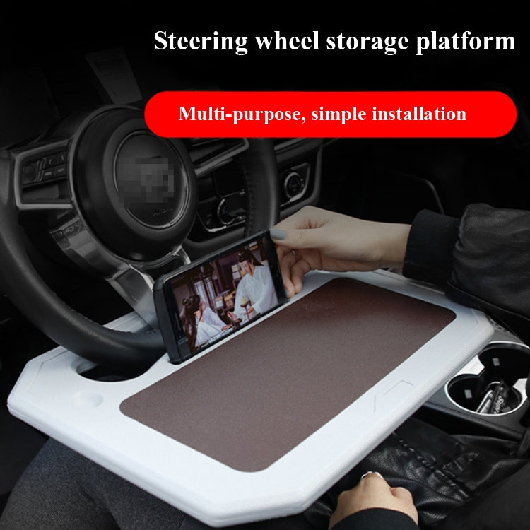 Car Multi-Purpose Steering Wheel Card Table Car Computer Bracket Chair Back Bracket Small Table Shelf Rack(Upgrade Gray) - Car Drink Holders by null | Online Shopping South Africa | PMC Jewellery | Buy Now Pay Later Mobicred