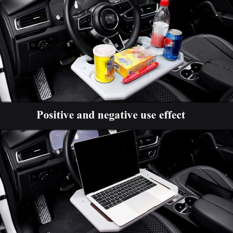 Car Multi-Purpose Steering Wheel Card Table Car Computer Bracket Chair Back Bracket Small Table Shelf Rack(Upgrade Gray) - Car Drink Holders by null | Online Shopping South Africa | PMC Jewellery | Buy Now Pay Later Mobicred