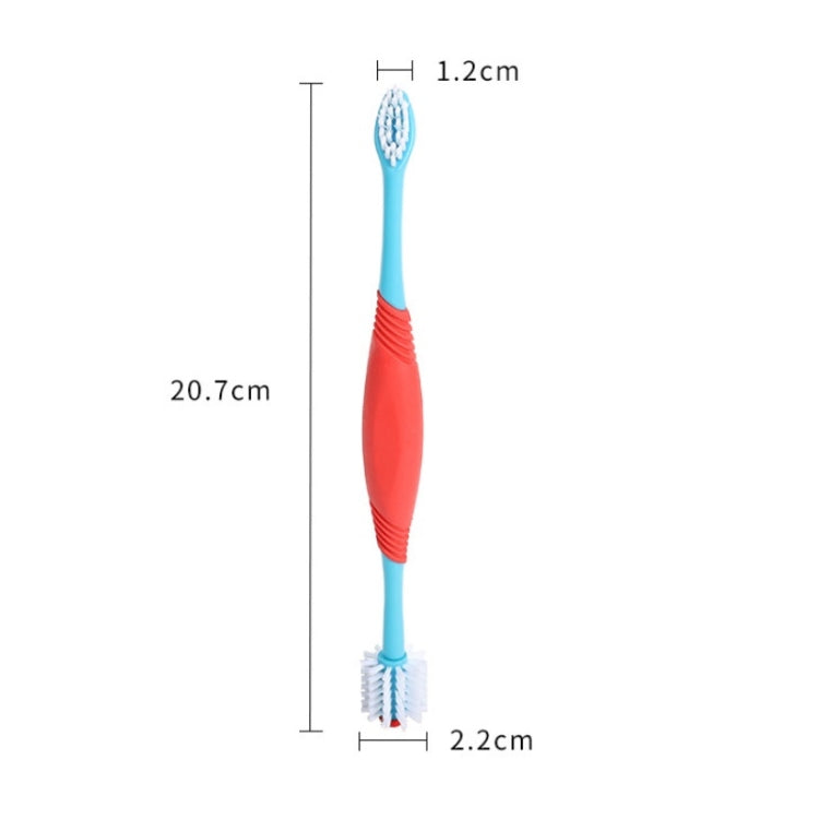 Pet Double-Head Toothbrush Pet Oral Cleaning Products(Blue) - Oral Cleaning Tools by PMC TechLife | Online Shopping South Africa | PMC TechLife
