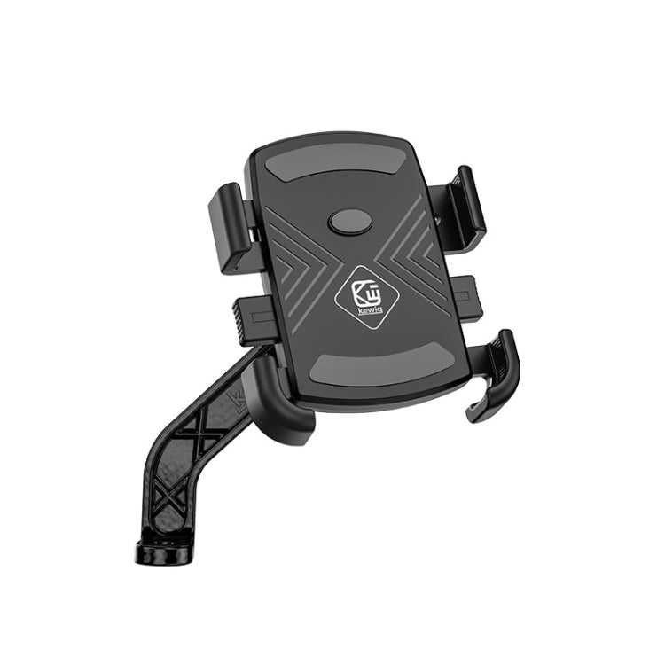 Kewig M16-B Bicycle Motorcycle Outdoor Riding Fixed Mobile Phone Bracket, Style:  Rearview Mirror(Black) - Holder by Kewig | Online Shopping South Africa | PMC Jewellery | Buy Now Pay Later Mobicred