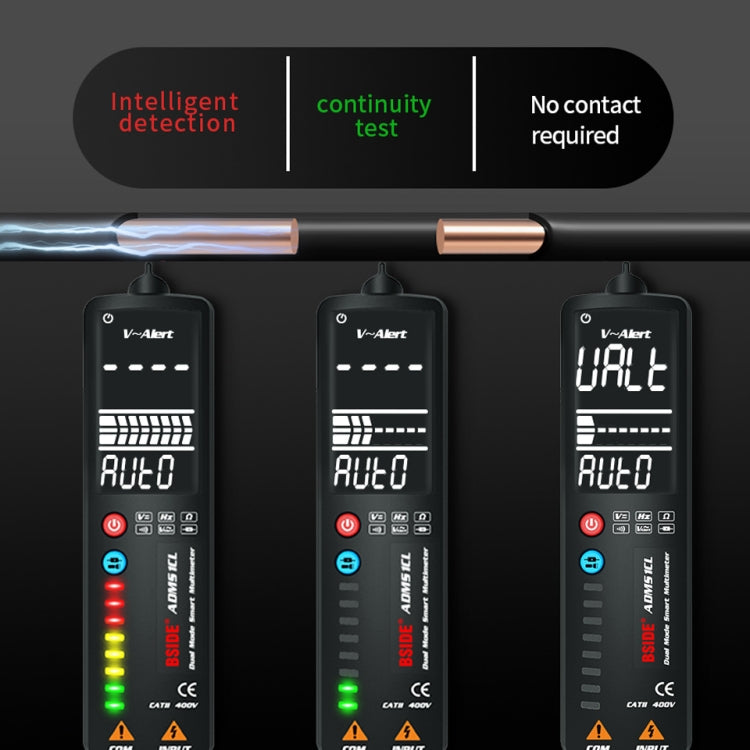 BSIDE Dual-Mode Smart Large-Screen Display Multimeter Electric Pen Portable Voltage Detector, Specification: ADMS1 - free shipping - PMC Jewellery - Order now!