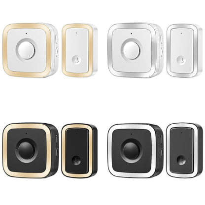 CACAZI A58 1 For 1 Smart Wireless Doorbell without Battery, Plug:UK Plug(Black Gold) - Wireless Doorbell by CACAZI | Online Shopping South Africa | PMC Jewellery