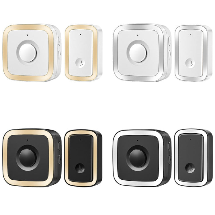 CACAZI A58 1 For 1 Smart Wireless Doorbell without Battery, Plug:EU Plug(Black Gold) - Wireless Doorbell by CACAZI | Online Shopping South Africa | PMC Jewellery