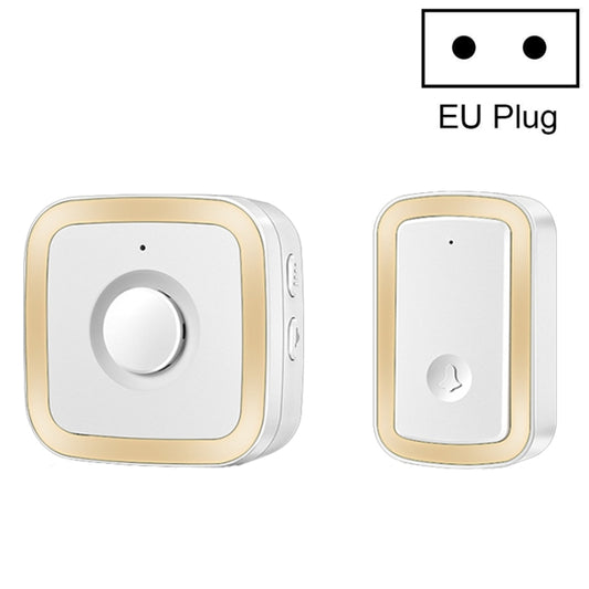 CACAZI A58 1 For 1 Smart Wireless Doorbell without Battery, Plug:EU Plug(Gold) - Wireless Doorbell by CACAZI | Online Shopping South Africa | PMC Jewellery