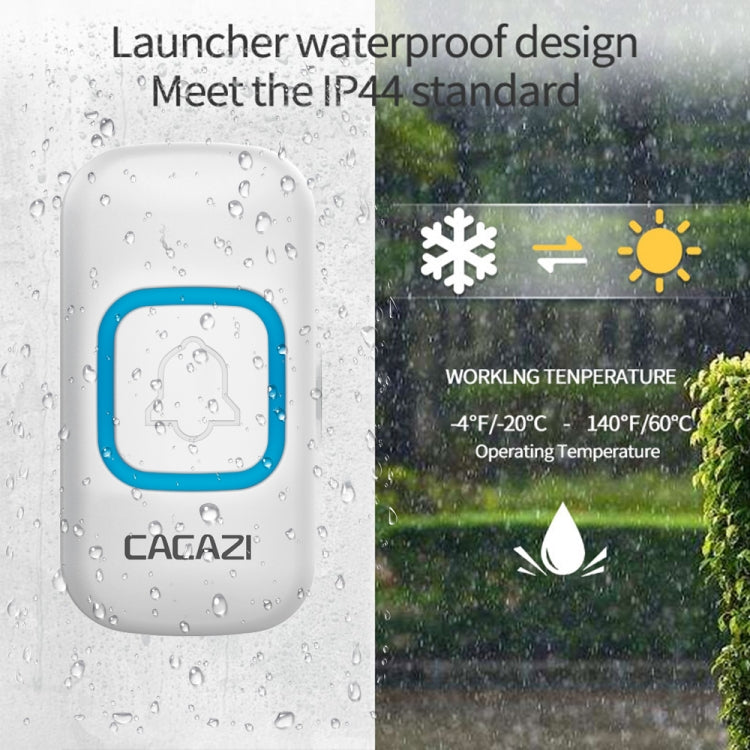 CACAZI V028F Wireless Music Doorbell without Battery, Plug:US Plug(White) - Wireless Doorbell by CACAZI | Online Shopping South Africa | PMC TechLife | Buy Now Pay Later Mobicred