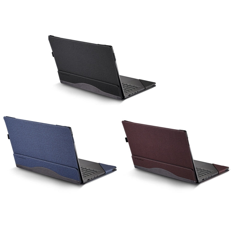 For Samsung Galaxy Book 4 Pro 14 Inch Leather Laptop Anti-Fall Protective Case(Black) - 14.1 inch by PMC TechLife | Online Shopping South Africa | PMC TechLife | Buy Now Pay Later Mobicred