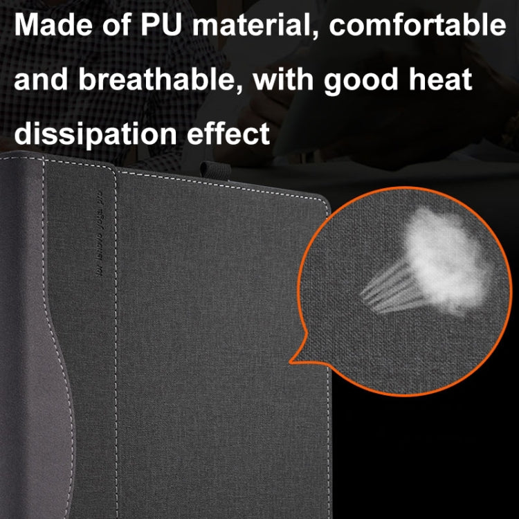 For Samsung Galaxy Book 4 Pro 14 Inch Leather Laptop Anti-Fall Protective Case(Black) - 14.1 inch by PMC TechLife | Online Shopping South Africa | PMC TechLife | Buy Now Pay Later Mobicred