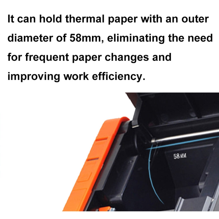 Xprinter XP-T58L 58mm Supermarket Cashier Receipt Thermal Printer, Spec: USB Port(UK Plug) - Printer by Xprinter | Online Shopping South Africa | PMC Jewellery | Buy Now Pay Later Mobicred