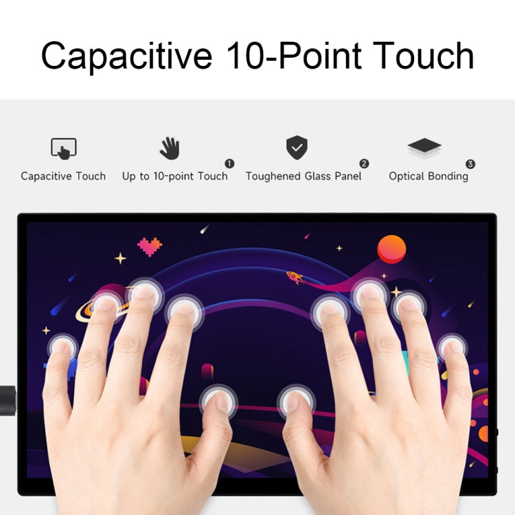 Waveshare 13.3 Inch 2K 2560×1440 HDMI/Type-C Display Interface AMOLED Touch Display(EU Plug) - free shipping - PMC Jewellery - Order now!