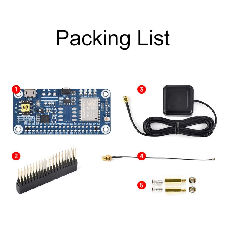 Waveshare For Raspberry Pi LC29H Series Dual-Band L1+L5 Positioning GPS Module, Spec: (DA) GPS/RTK HAT - Raspberry Pi Accessories by Waveshare | Online Shopping South Africa | PMC Jewellery | Buy Now Pay Later Mobicred