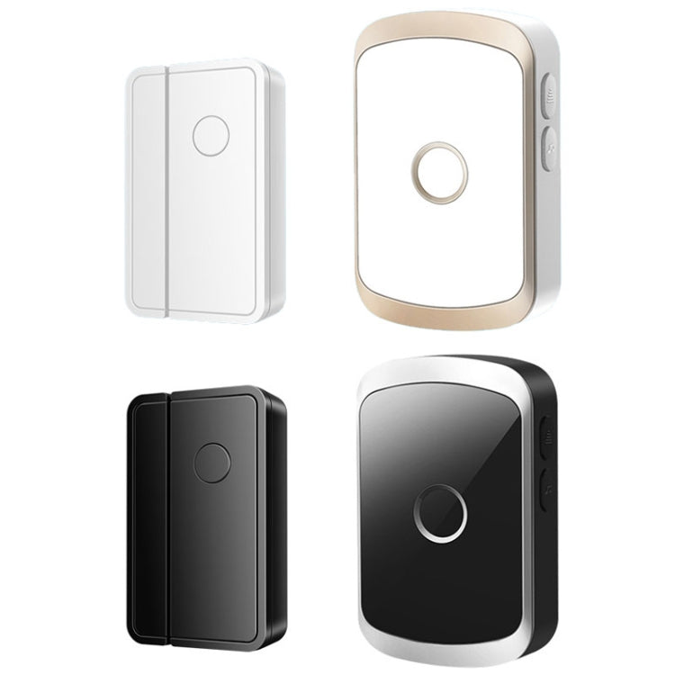 CACAZI M20 1 For 3 Split Type Door Opening Sensor Reminder Smart Wireless Doorbell Alarm, Style: UK Plug(Black) - Wireless Doorbell by CACAZI | Online Shopping South Africa | PMC Jewellery