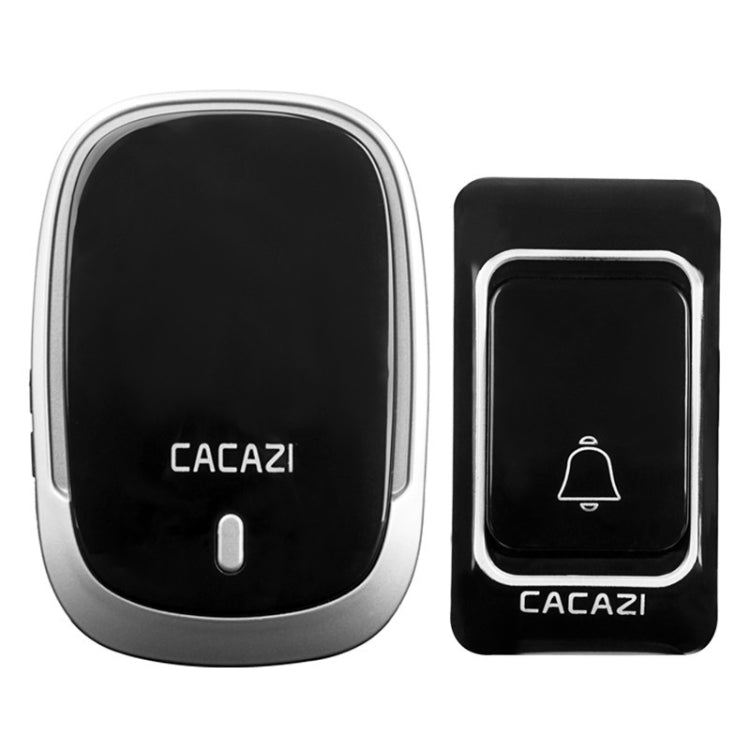 CACAZI Smart Waterproof Music Wireless Doorbell Multifunctional Pager, Style: EU Plug(Black) - Wireless Doorbell by CACAZI | Online Shopping South Africa | PMC Jewellery | Buy Now Pay Later Mobicred