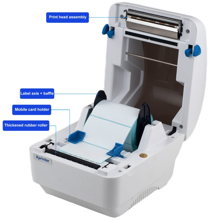 Xprinter XP-320B 80mm Thermal Barcode Supermarket Cashier Label Printer, Spec: USB+Bluetooth(UK Plug) - free shipping - PMC TechLife - Order now!