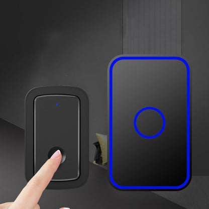 CACAZI  A19 1 For 3  Wireless Music Doorbell without Battery, EU Plug(Black) - Wireless Doorbell by CACAZI | Online Shopping South Africa | PMC Jewellery