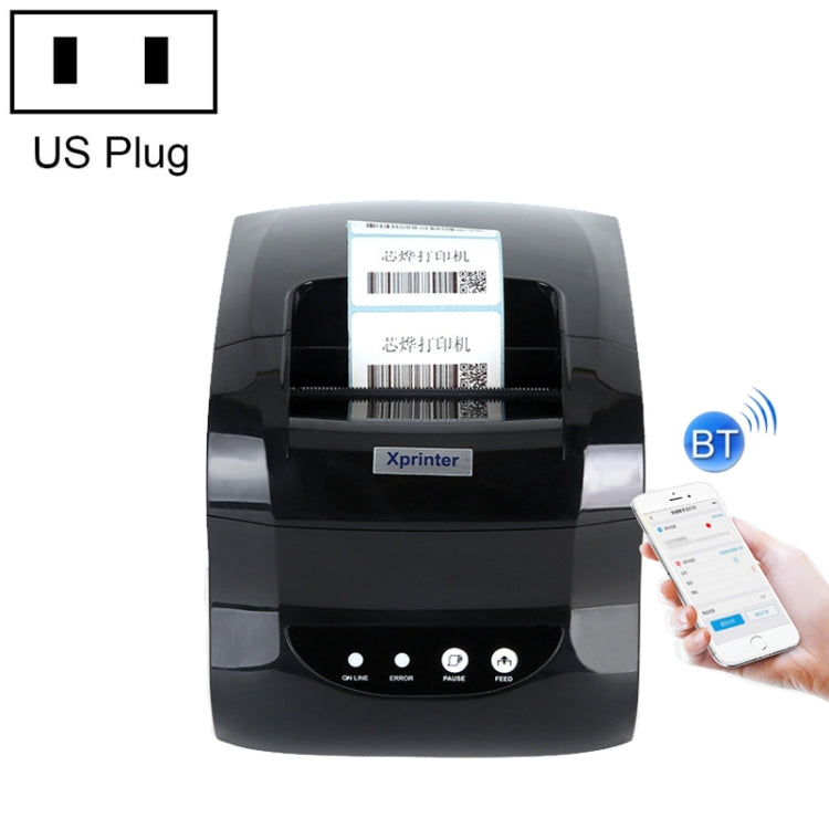 Xprinter XP-365B 80mm Thermal Label Printer Clothing Tag Supermarket Barcode Printer, Plug: US Plug(Bluetooth Version) - Printer by Xprinter | Online Shopping South Africa | PMC Jewellery | Buy Now Pay Later Mobicred