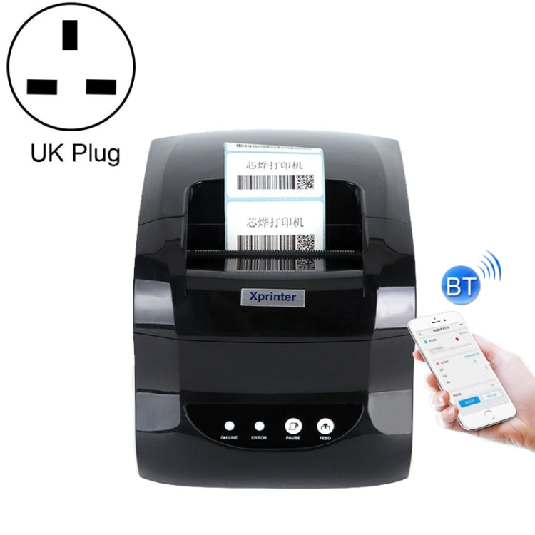 Xprinter XP-365B 80mm Thermal Label Printer Clothing Tag Supermarket Barcode Printer, Plug: UK Plug(Bluetooth Version) - Printer by Xprinter | Online Shopping South Africa | PMC Jewellery | Buy Now Pay Later Mobicred