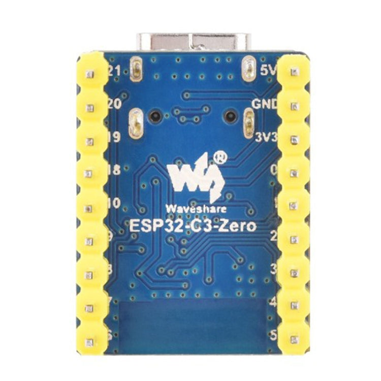 Waveshare 2.4GHz ESP32-C3 Mini Development Board, Based ESP32-C3FN4 Single-core Processor with Header - free shipping - PMC TechLife - Order now!
