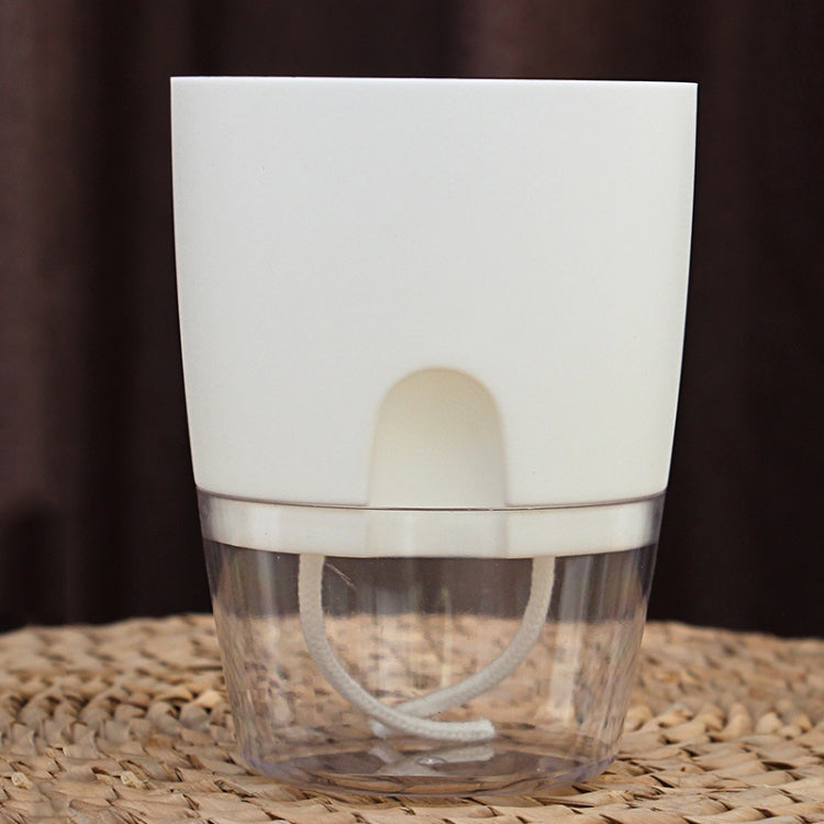 Transparent Plastic Double-Layer Water Storage Automatic Water-Absorbing Flowerpot, Size: A707 Caliber 15.3cm(White Transparent Basin) - Flower Pots & Planters by PMc TechLife | Online Shopping South Africa | PMc TechLife | Buy Now Pay Later Mobicred