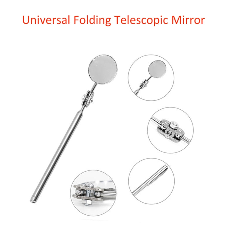 Car Repair Detection Mirror Universal Folding Telescopic Mirror Welding Chassis Inspection Mirror, Model: Pink Handle 50mm - Inspection Tools by PMC TechLife | Online Shopping South Africa | PMC TechLife | Buy Now Pay Later Mobicred