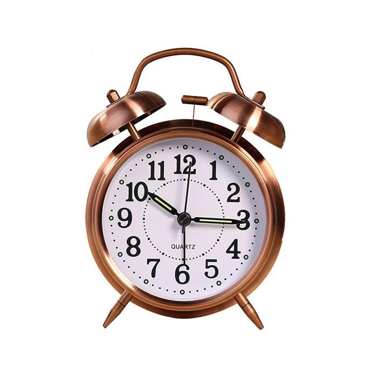 Metal Quality Mute Luminous Alarm Clock Classic Double Bell Clock(Yellow) - Alarm Clocks by PMc TechLife | Online Shopping South Africa | PMc TechLife | Buy Now Pay Later Mobicred