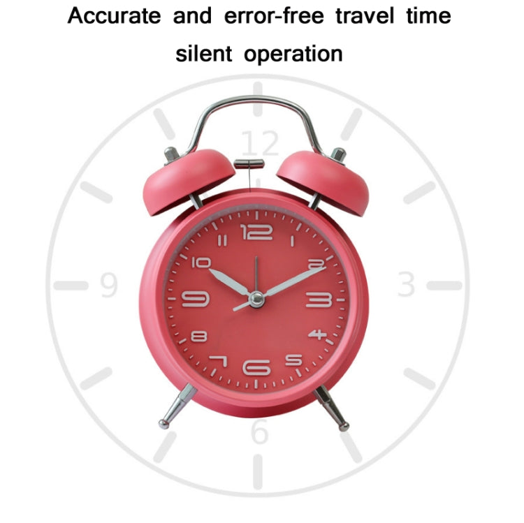 3304T Bedroom Bedside Multifunctional Bell Metal Alarm Clock With Night Light(White) - Alarm Clocks by PMc TechLife | Online Shopping South Africa | PMc TechLife | Buy Now Pay Later Mobicred