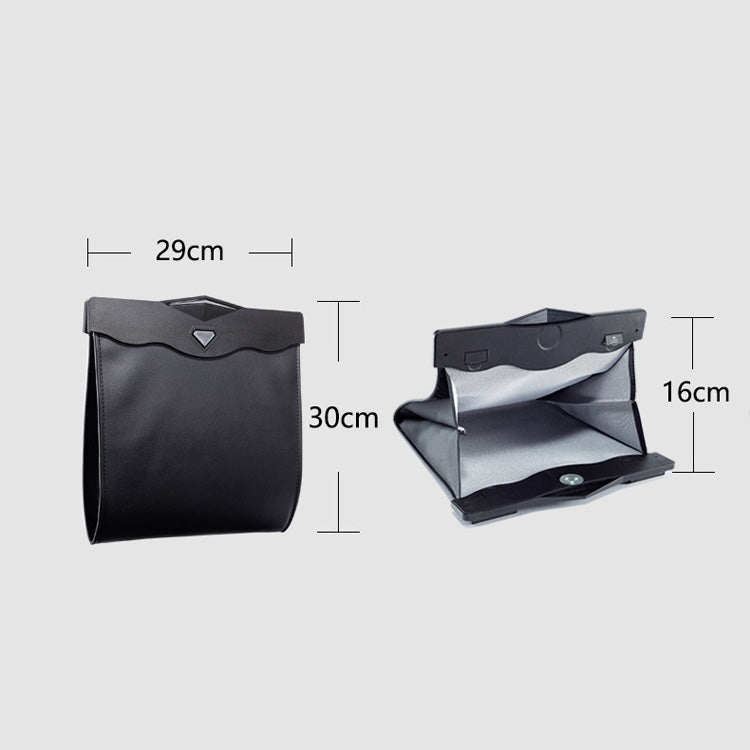 Car Trash Can Car Chair Back Hanging Storage Box Hidden Folding Storage Bag With LED Light(Mocha Brown) - Stowing Tidying by PMC TechLife | Online Shopping South Africa | PMC TechLife | Buy Now Pay Later Mobicred