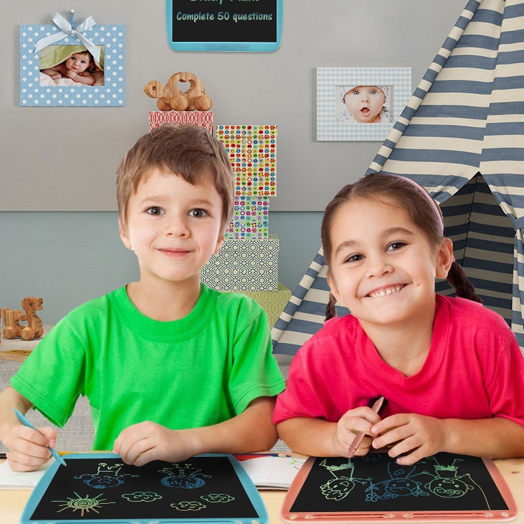 15inch Charging Tablet Doodle Message Double Writing Board LCD Children Drawing Board, Specification: Colorful Lines (Black) -  by PMC TechLife | Online Shopping South Africa | PMC TechLife | Buy Now Pay Later Mobicred
