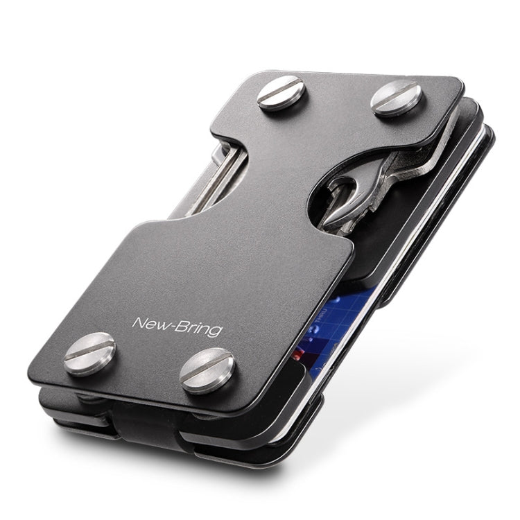 New-Bring Metal Card Holder Multifunctional  EDC Wallet Can Store Keys & U Disk(Black) - free shipping - PMC TechLife - Order now!