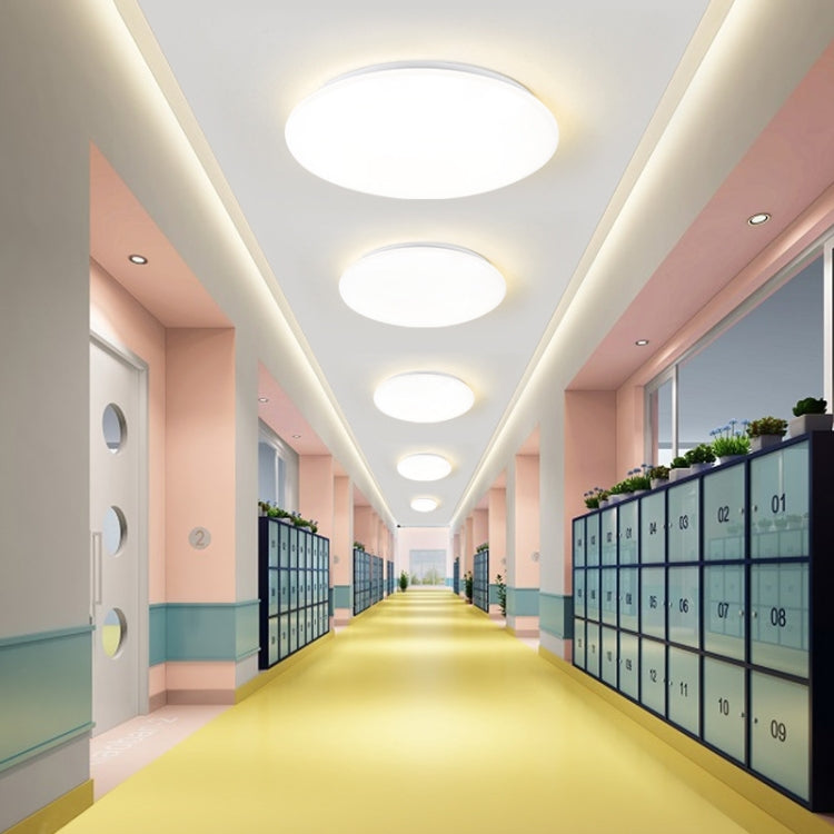 LED Sound Light Control Ceiling Lamp Round Corridor Intelligent Sensor Lamp, Power source: 12W 270mm(White) - Sensor LED Lights by PMC TechLife | Online Shopping South Africa | PMC TechLife | Buy Now Pay Later Mobicred