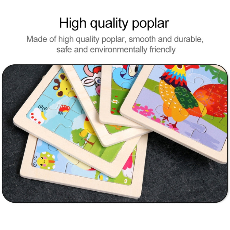 3 PCS Kids Wooden Cartoon Puzzle Jigsaw Toy Early Educational Toys(Crab) - Puzzle Toys by PMC Jewellery | Online Shopping South Africa | PMC Jewellery