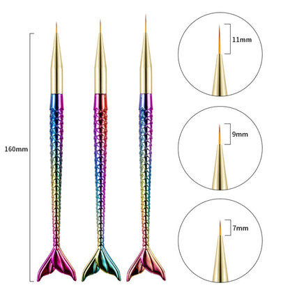 Manicure Smudge Pen Gradient Mermaid Painted Phototherapy Drawing Pen( 11cm  Hook Line Pen) - Nail Art Equipment by PMC Jewellery | Online Shopping South Africa | PMC Jewellery | Buy Now Pay Later Mobicred