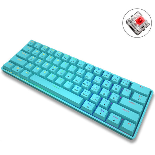 LEAVEN K28 61 Keys Gaming Office Computer RGB Wireless Bluetooth + Wired Dual Mode Mechanical Keyboard, Cabel Length:1.5m, Colour: Red Axis (Blue) - Wireless Keyboard by LEAVEN | Online Shopping South Africa | PMC Jewellery | Buy Now Pay Later Mobicred