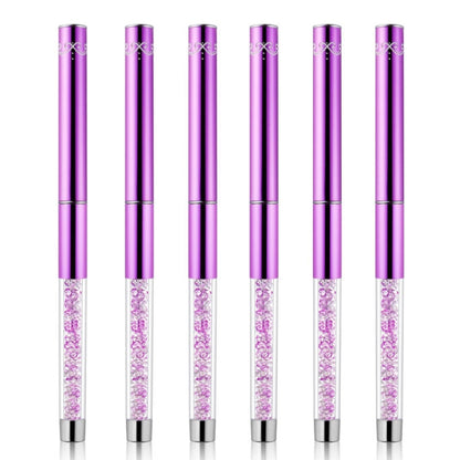 Nail Art Drawing Pen Purple Drill Rod Color Painting Flower Stripe Nail Brush With Pen Cover, Specification: 7mm - Nail Art Equipment by PMC Jewellery | Online Shopping South Africa | PMC Jewellery | Buy Now Pay Later Mobicred