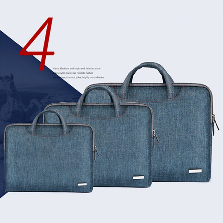 LiSEN LS-116 Simple Laptop Bag Business Laptop Liner Bag, Size: 15.6 inch(Canvas Colorful Leaves Blue) - 15.6 - 17 inch by LiSEN | Online Shopping South Africa | PMC Jewellery | Buy Now Pay Later Mobicred