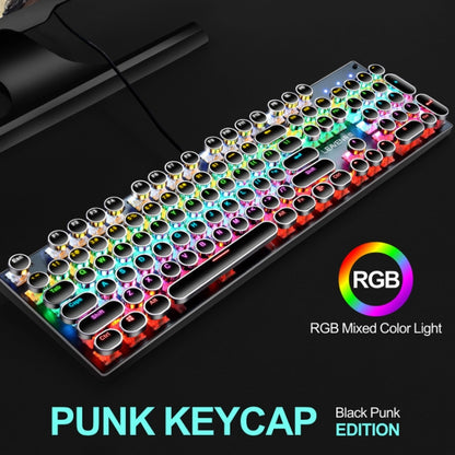 104 Keys Green Shaft RGB Luminous Keyboard Computer Game USB Wired Metal Mechanical Keyboard, Cabel Length:1.5m, Style: Ordinary Version (White) - Wired Keyboard by PMC Jewellery | Online Shopping South Africa | PMC Jewellery | Buy Now Pay Later Mobicred