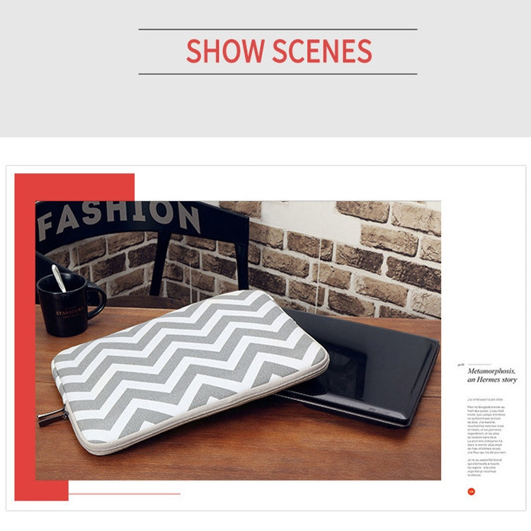 LiSEN LS-525 Wavy Pattern Notebook Liner Bag, Size: 10 inches(Black) - 10 - 11 inch by LiSEN | Online Shopping South Africa | PMC TechLife | Buy Now Pay Later Mobicred