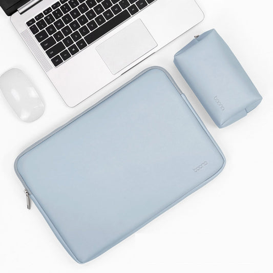 Baona BN-Q001 PU Leather Laptop Bag, Colour: Sky Blue + Power Bag, Size: 16/17 inch - 15.6 - 17 inch by Baona | Online Shopping South Africa | PMC Jewellery | Buy Now Pay Later Mobicred