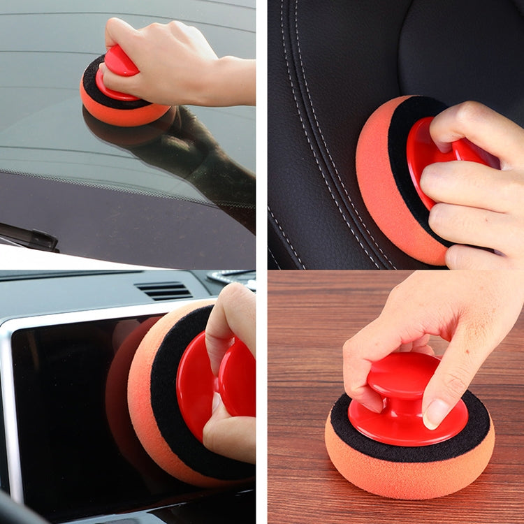 3 Sets Handle Polished Waxing Sponge Car Waxing Wash Tool(3 Handle +12 Sponge) - Polishing Machine & Accessories by PMC Jewellery | Online Shopping South Africa | PMC Jewellery | Buy Now Pay Later Mobicred